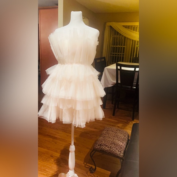 Lila Wedding Dress Bridal Gown Beaded Lace Bodice small Size Custom made - Picture 11 of 12